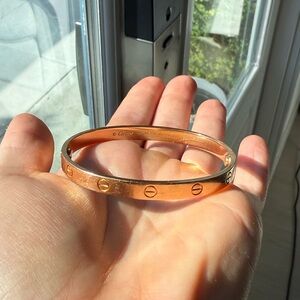Cartier Rose Gold Love Bracelet with Screw Motif